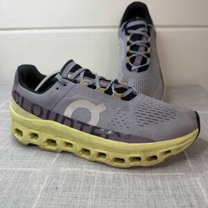 On Running On Cloud Womens 11 Cloudmonster Gray Yellow Lace Up Sneakers